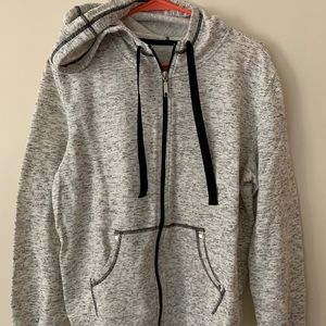 Silverwear White and Black Lightweight Hoodie
